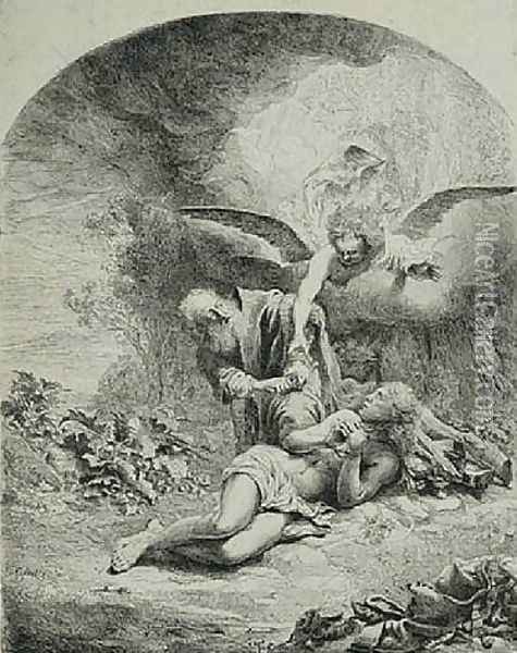 Abraham's Sacrifice oil painting reproduction by Ferdinand Bol ...