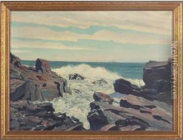 Ogunquit Coastal Scene Oil Painting - Victor Petry