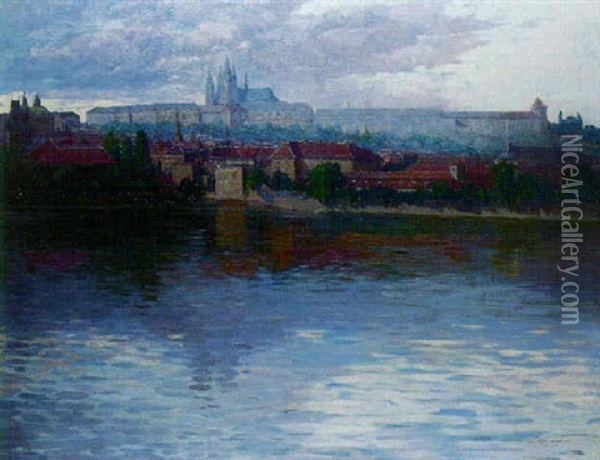 Hrafschin Oil Painting - Karel Vitezslav Masak