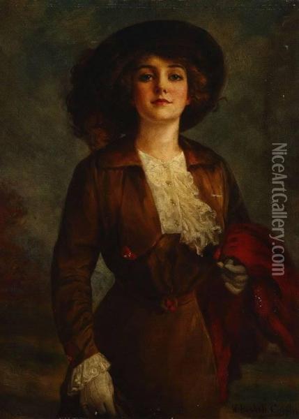 Holding A Red Coat Oil Painting - William Haskell Coffin