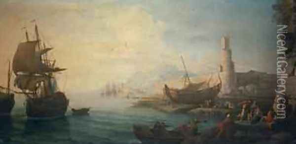 Sea port Oil Painting - Adrien Manglard