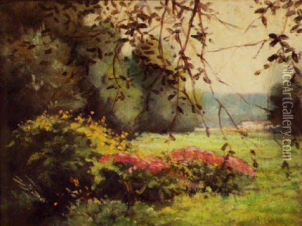 The Meadow Oil Painting - Orlando G. Wales