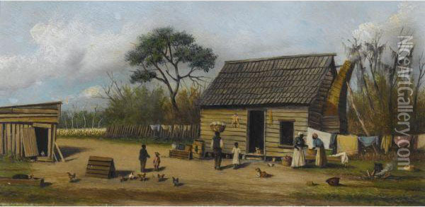 Farm Yard Oil Painting - William Aiken Walker