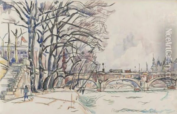 Paris, la Seine Oil Painting - Paul Signac