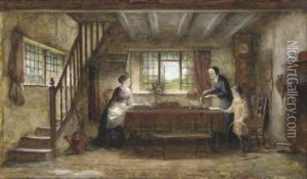 A Letter Of Importance Oil Painting - Frederick Daniel Hardy