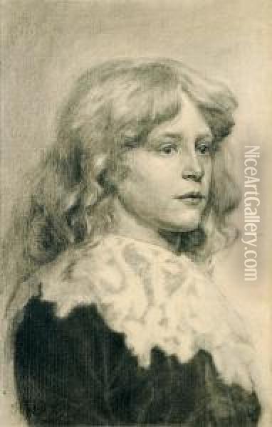[portrait D'adolescent] Oil Painting - Henri Leys