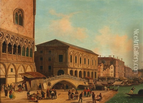 Venice Oil Painting - Giuseppe Canella I