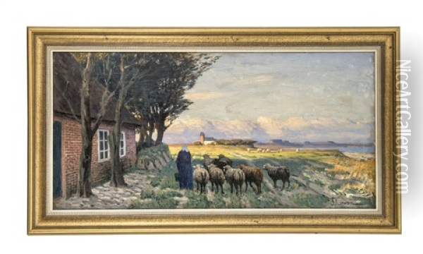 Die Kirche Von Keitum Auf Sylt Oil Painting - Franz Korwan