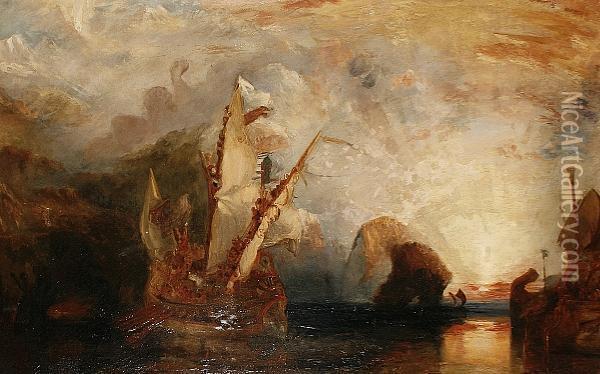 Odysseus Deriding Polyphemus Oil Painting - Joseph Mallord William Turner
