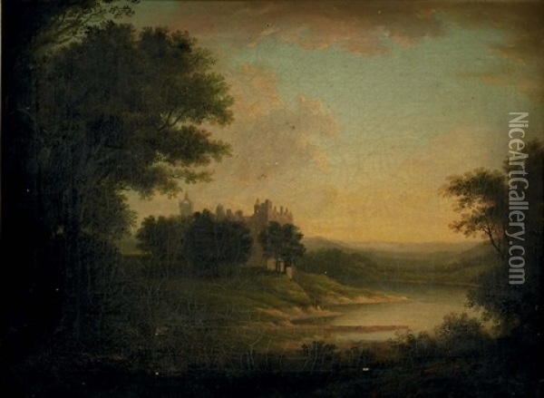 A View Of Linlithgow Palace Oil Painting - Alexander Nasmyth