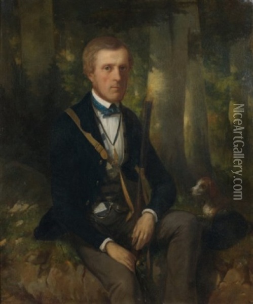 Portrait De Chasseur Oil Painting - Richard Edmund Flatters