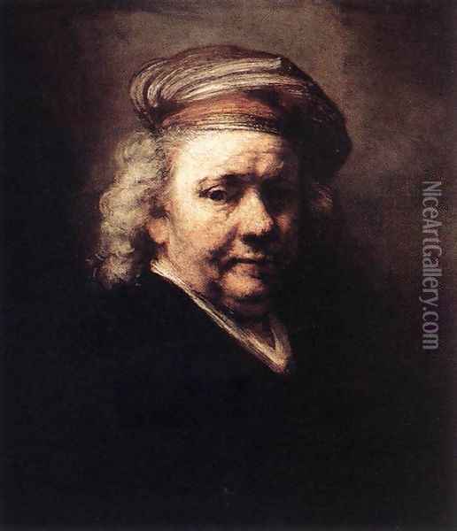 Self-Portrait (1) 1669 Oil Painting - Rembrandt Van Rijn