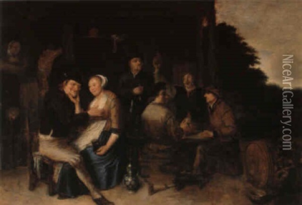 Scene De Rejouissance Oil Painting - Joos van Craesbeeck