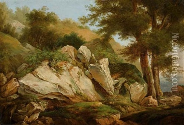 Landschaft Oil Painting - Karoly Marko the Younger