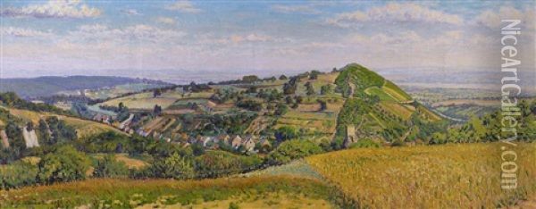 Paysage De Rhenanie Oil Painting - Gustave Camille Gaston Cariot