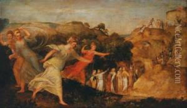 Il Trionfo Della Fama Oil Painting - Lambert Sustris