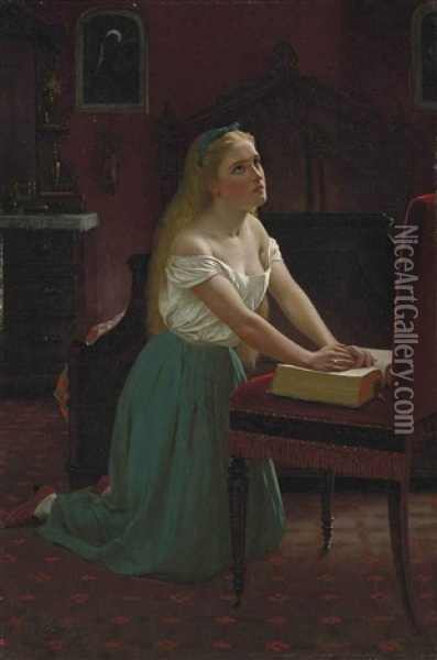 The Morning Prayer Oil Painting - John George Brown