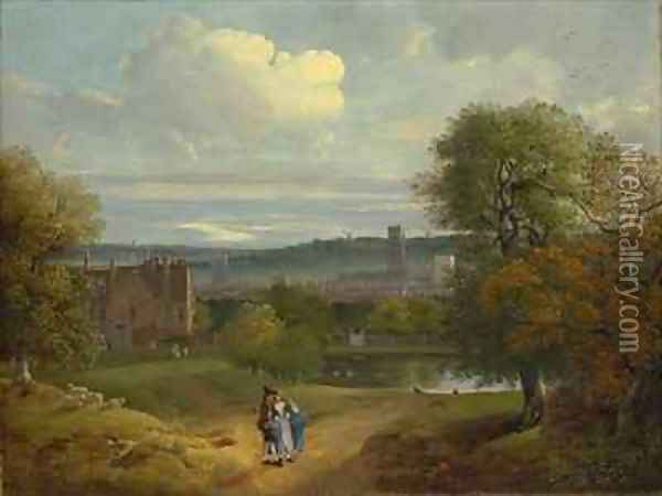 View of Ipswich from Christchurch Park Oil Painting - Thomas Gainsborough