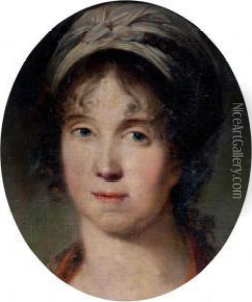 Portrait Presume De Madame Recamier Oil Painting - Jacques Wilbaut