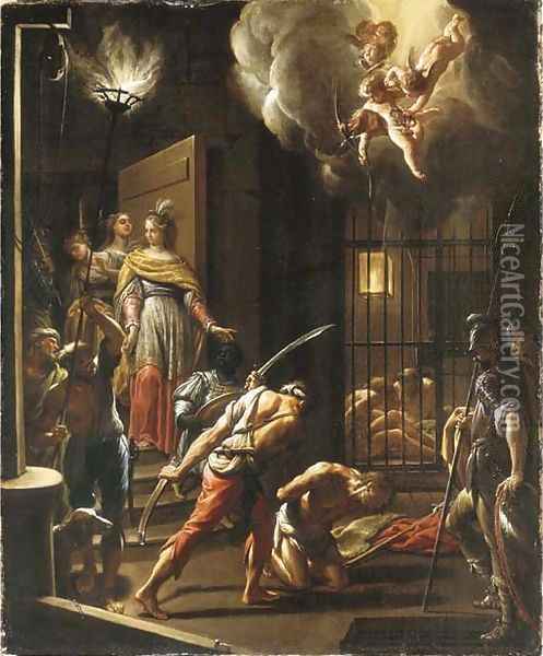 The Beheading of Saint John the Baptist Oil Painting - Francesco Trevisani