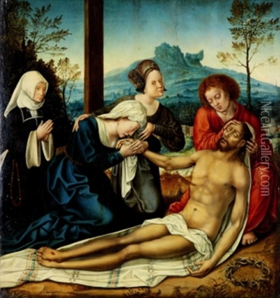 Korsnedtagningen Oil Painting - Bernaert (Barend) van Orley