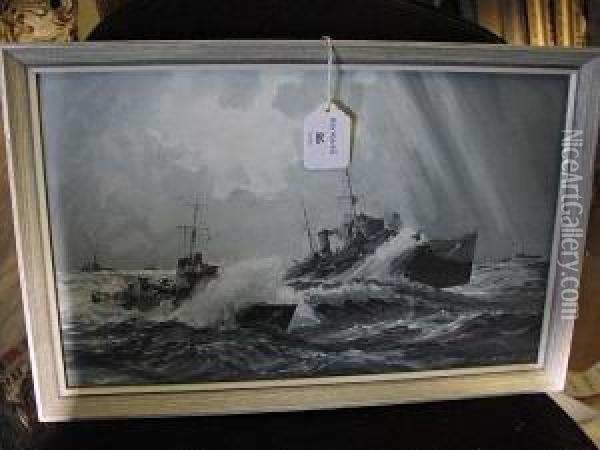 Winter Weather For The Navy Oil Painting - William Macdowell