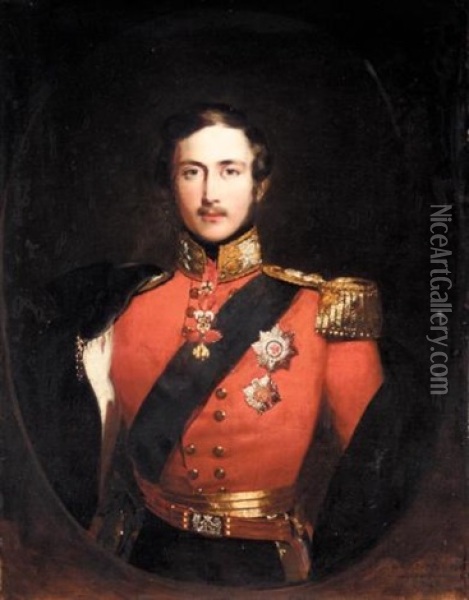 Portrait Of Prince Albert Oil Painting - John Lindsay Lucas