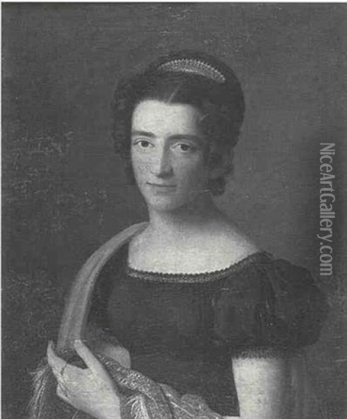 Portrait Of Dorothea Hegner Oil Painting - Felix Maria Diogg
