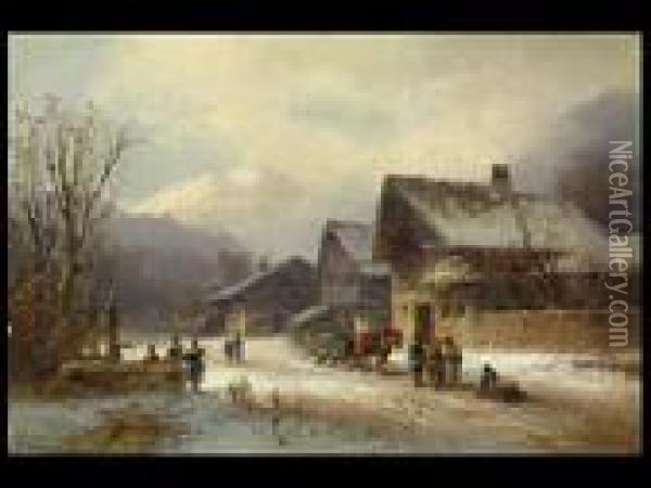 Winter Im Vorgebirge Oil Painting - Anton Doll