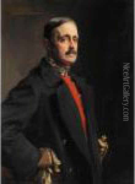 Portrait Of Sir Robert Gresley Oil Painting - Philip Alexius De Laszlo