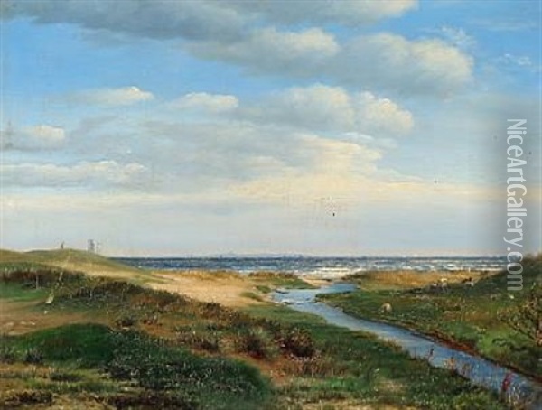 Summer Landscape Oil Painting - Christian Olavius Zeuthen