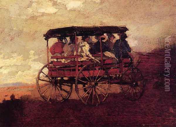 White Mountain Wagon Oil Painting - Winslow Homer