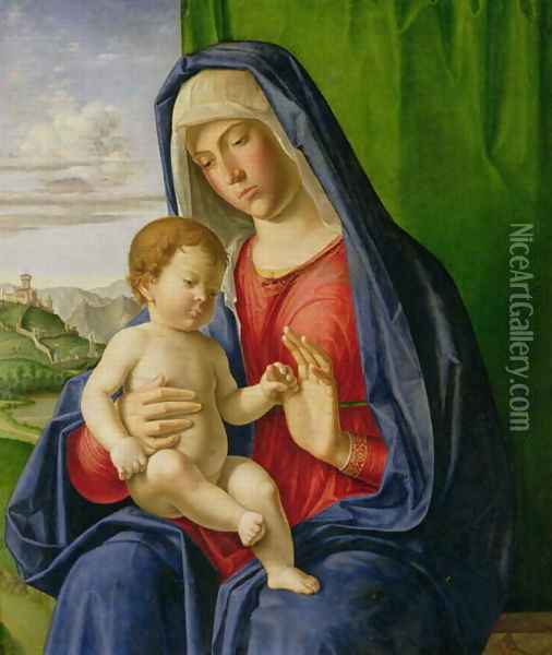 Madonna and Child, 1490s Oil Painting - Giovanni Battista Cima da Conegliano