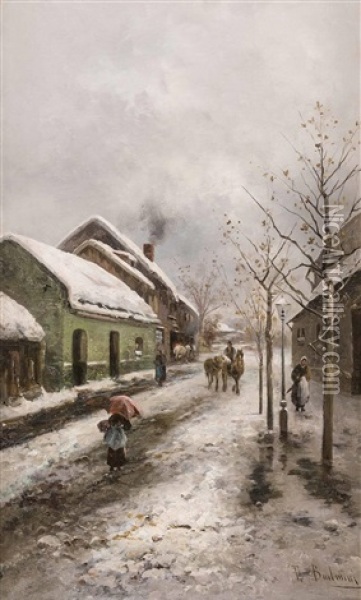 Die Hufschmiede Oil Painting - Emil Barbarini