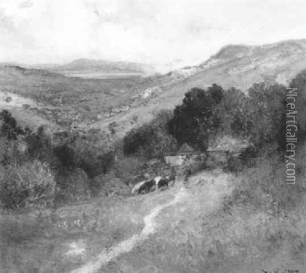 San Pablo From Berkeley Hills Oil Painting - William Keith