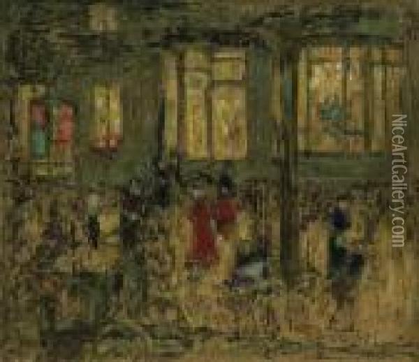 La Place Clichy, Le Soir Oil Painting - Pierre Bonnard