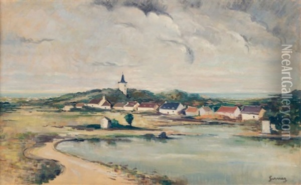 Village Normand Oil Painting - Paul Elie Gernez