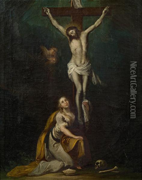 Christus Am Kreuze Oil Painting - Martin Knoller