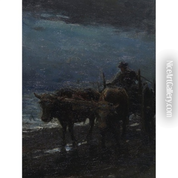 The Seaweed Harvest Oil Painting - Farquhar McGillivray Strachen Knowles
