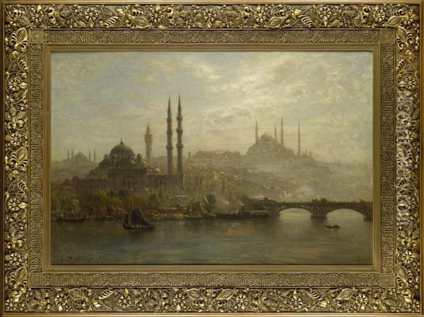 Ansicht Von Istanbul Oil Painting - Ernst Carl Eugen Koerner
