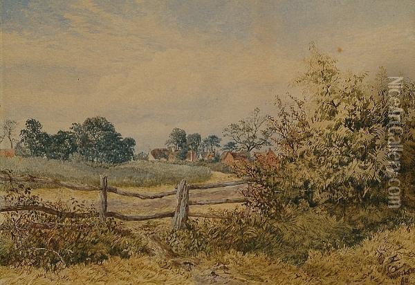 View Over A Rural Landscape Oil Painting - William Wilde