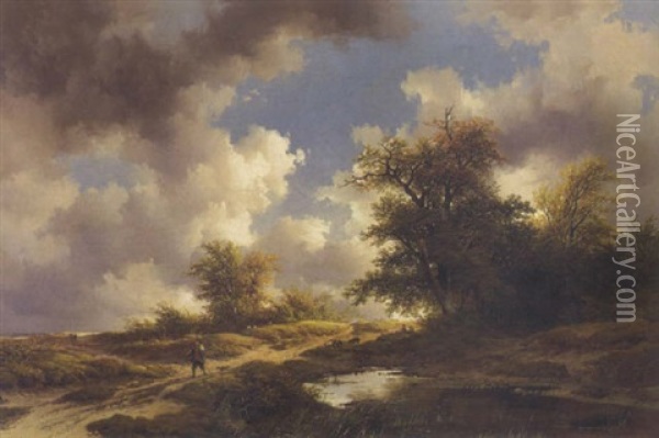 Reisender In Einer Dunenlandschaft Oil Painting - Remigius Adrianus van Haanen