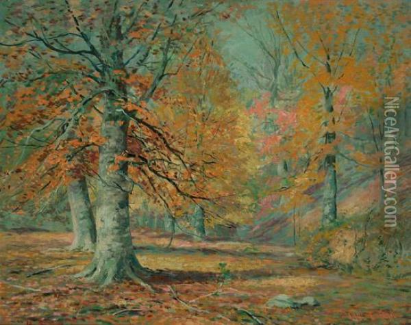 Autumn Woodland Oil Painting - Carl C. Graf