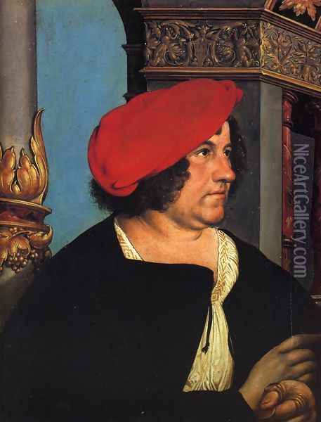 Portrait of Jakob Meyer zum Hasen (2) 1516 Oil Painting - Hans Holbein the Younger