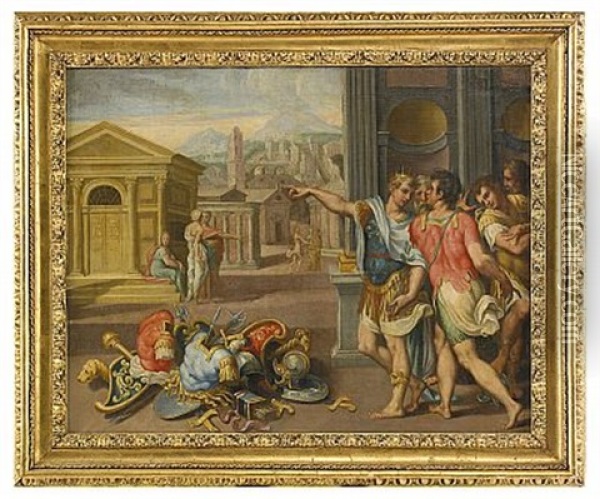 Thyamis Och Petosiris (from Heliodorus: Theagenes Och Charikleia, Aithiopicon Biblia Deca) Oil Painting - Ambroise du Bois