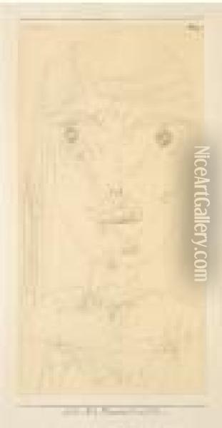 Physiognomisch, Nach M. B. Oil Painting - Paul Klee