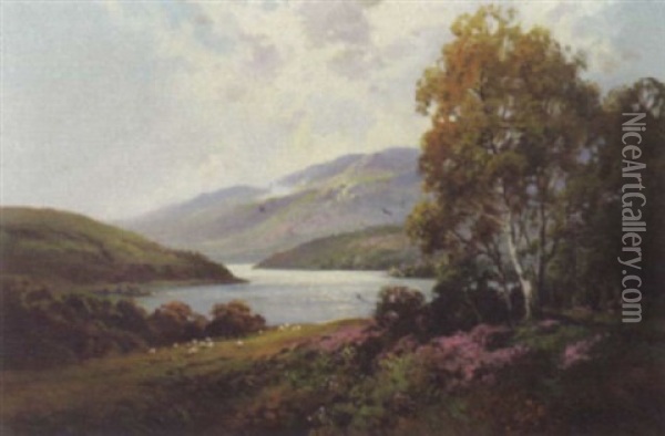 View Of Thirlmere, Lake District Oil Painting - William Yorke MacGregor