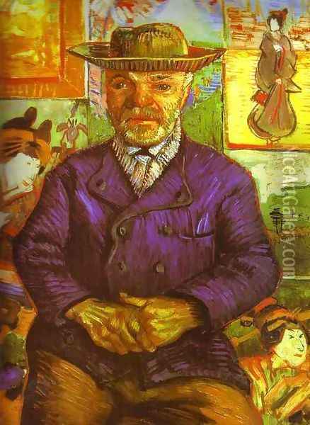 Portrait du père Tanguy 2 1887 Oil Painting - Vincent Van Gogh