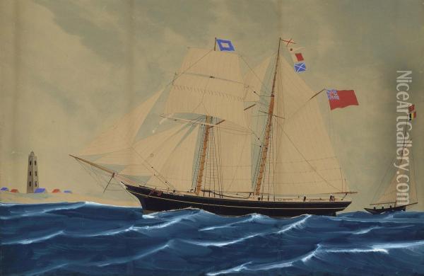 Queen Of Clippers 
 Of Brixham Oil Painting - A. De Clerk