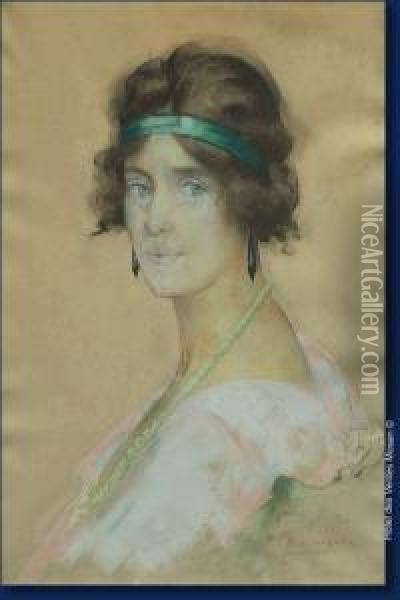 Portrait De Femme Oil Painting - Henri Van Haelen